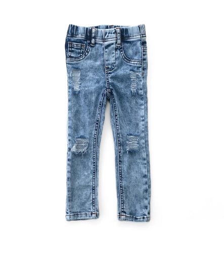 LENOX JAMES - Distressed Jeans | Midwash
