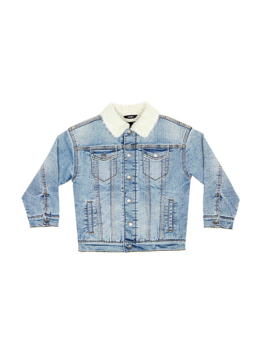 Sherpa fleece hot sale denim jacket