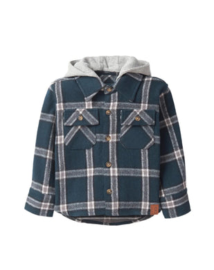 LITTLE BIPSY - Hooded Flannel | Nightfall