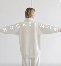BRUNETTE THE LABEL - Not Your BF's Half Zip | HOCKEY MOM x Mini Citizen (oatmeal)