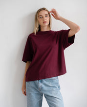 BRUNETTE THE LABEL - Boxy Tee | Plum