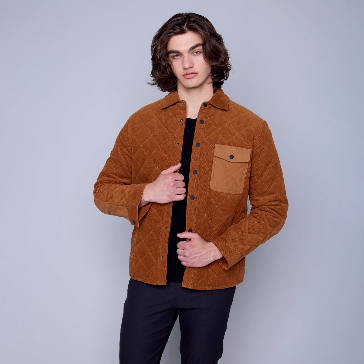 HEDGE - Mens Woven Jacket | Caramel