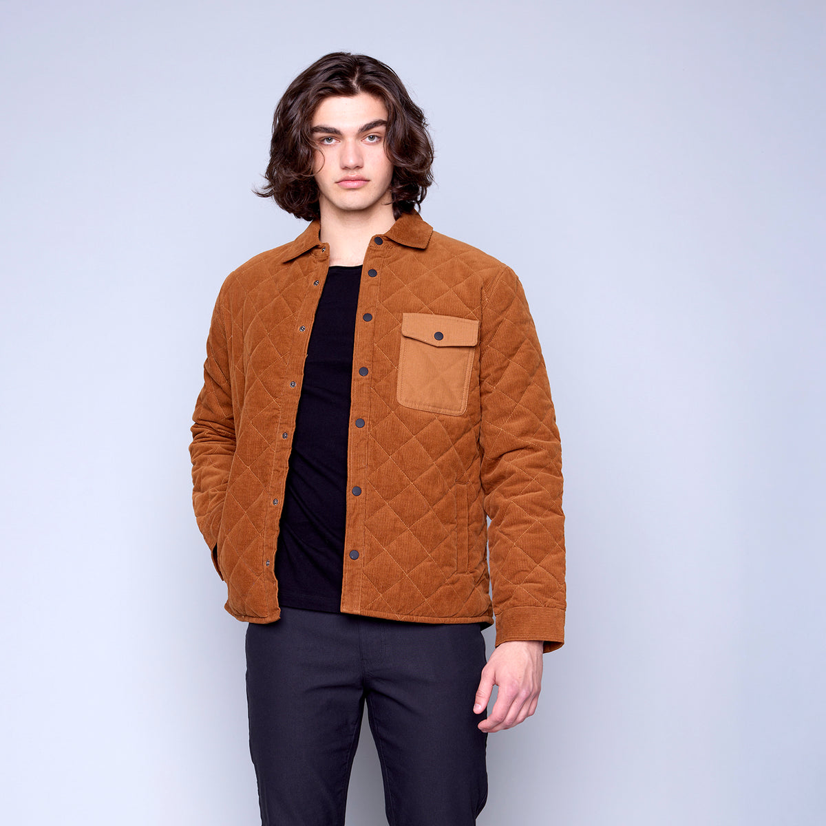 HEDGE - Mens Woven Jacket | Caramel