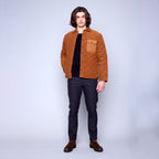HEDGE - Mens Woven Jacket | Caramel