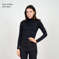 RD STYLE - Mika Mock Neck Long Sleeve Tee | Black
