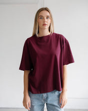 BRUNETTE THE LABEL - Boxy Tee | Plum