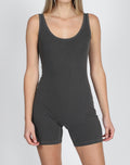 BRUNETTE THE LABEL - Ribbed Romper | Washed Grey