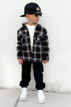 LITTLE BIPSY - Hooded Flannel | Black