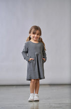 LITTLE BIPSY - Long Sleeve Ribbed Dress