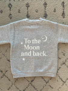 BRUNETTE THE LABEL - Little Babes TO THE MOON & BACK Crew | Pebble Grey