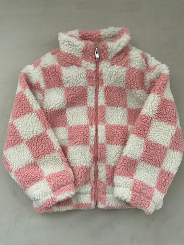 BRUNETTE THE LABEL - Little Babes Checkerboard Sherpa Jacket