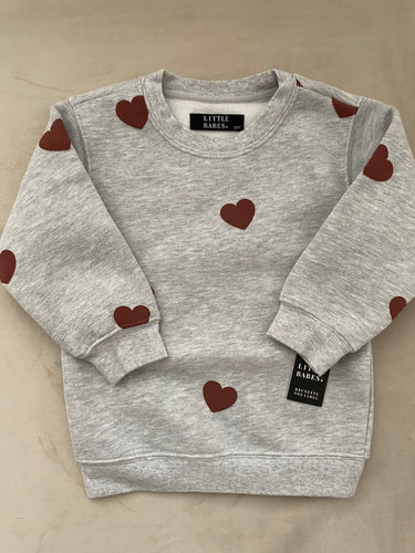 BRUNETTE THE LABEL - Kids All Over Heart Classic Crew