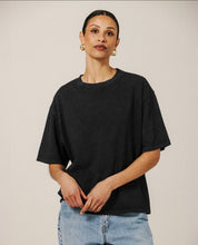 BRUNETTE THE LABEL - Boxy Tee | Washed Black