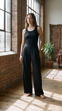 PRIV - Luxeflow Elevated Wide Leg Trouser | Black