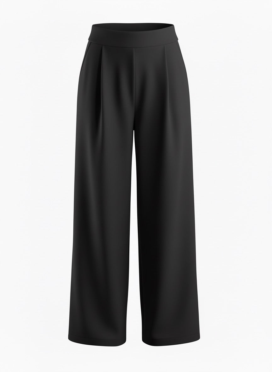 PRIV - Luxeflow Elevated Wide Leg Trouser | Black