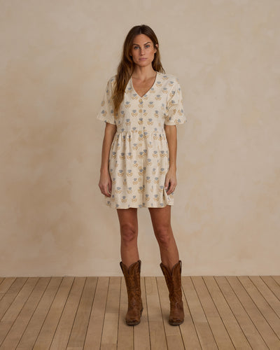 RYLEE + CRU - Button Jersey Mini Dress | Flora