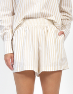 BRUNETTE THE LABEL - Striped Short | Almond Milk