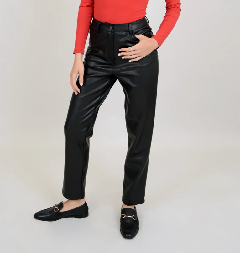 RD STYLE - Kennedy Vegan Leather 5-Pocket Cropped Pant