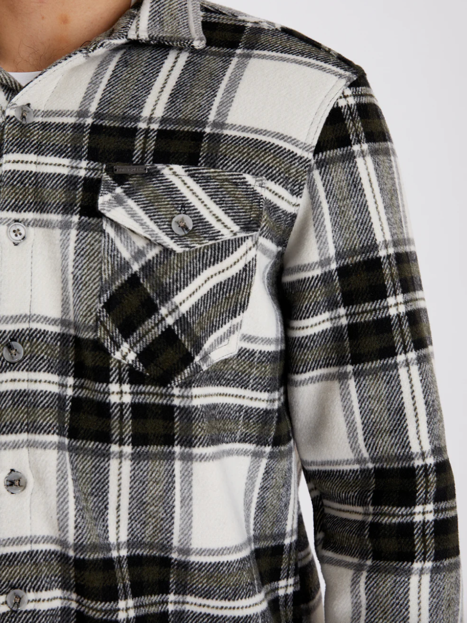 Mens fleece 2025 lined overshirt