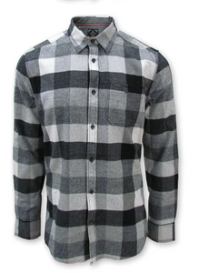 POINT ZERO - Mens Button Up | Eggshell/Grey