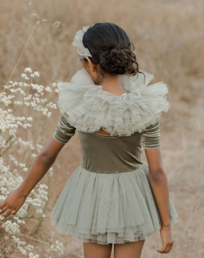 NORALEE - Ruffle Tulle Collar | Pine