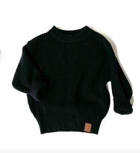 LITTLE BIPSY - Chunky Knit Sweater | Black