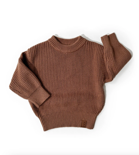 LITTLE BIPSY - Chunky Knit Sweater | Nutmeg