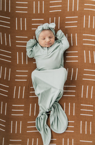 MEBIE BABY - Sage Bamboo Knot Gown
