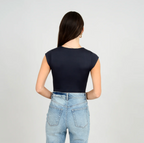 RD STYLE - Tiara Ribbed Cap Sleeve Bodysuit