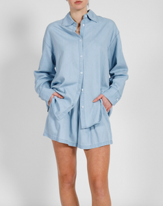 BRUNETTE THE LABEL - Chambray Denim Button Up