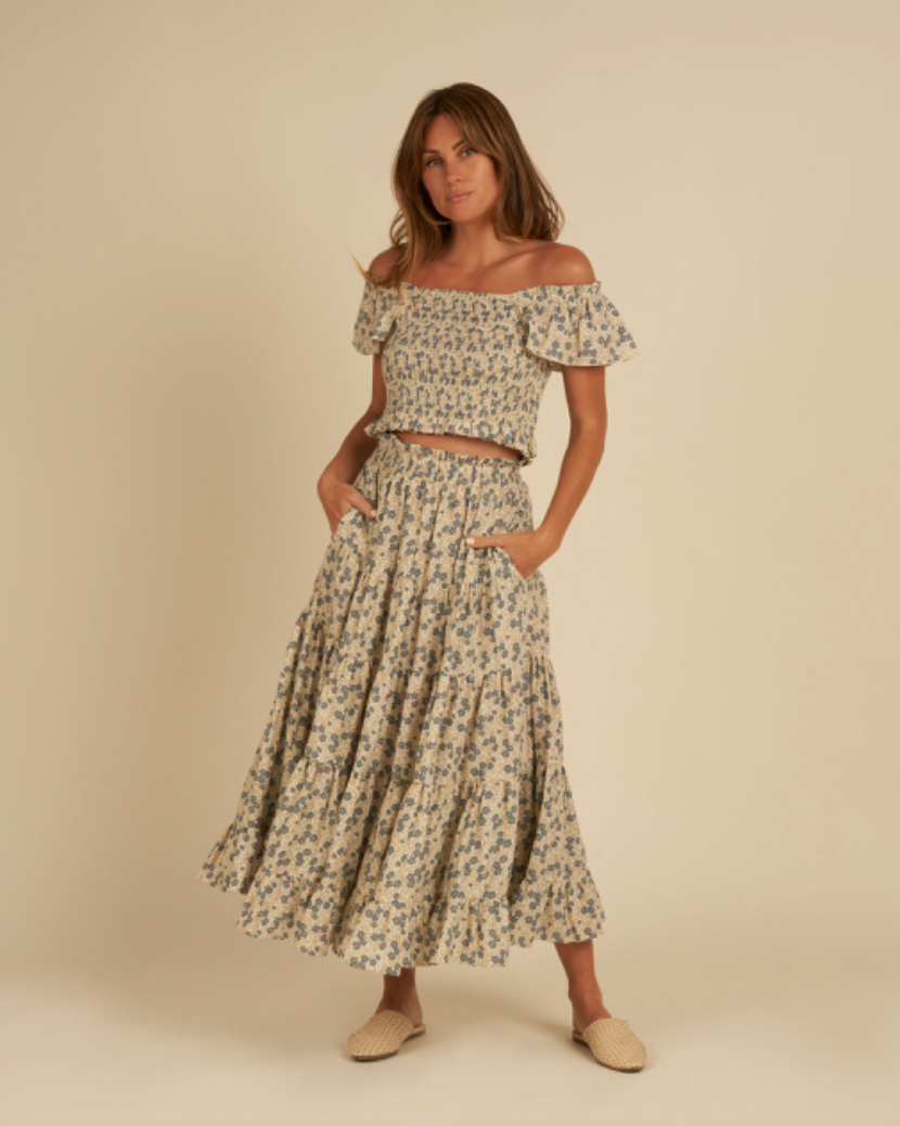 RYLEE & CRU - Zayla Top | Blue Ditsy