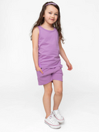 LITTLE BIPSY - Raw Edge Harem Short | Electric Purple