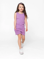 LITTLE BIPSY - Raw Edge Harem Short | Electric Purple