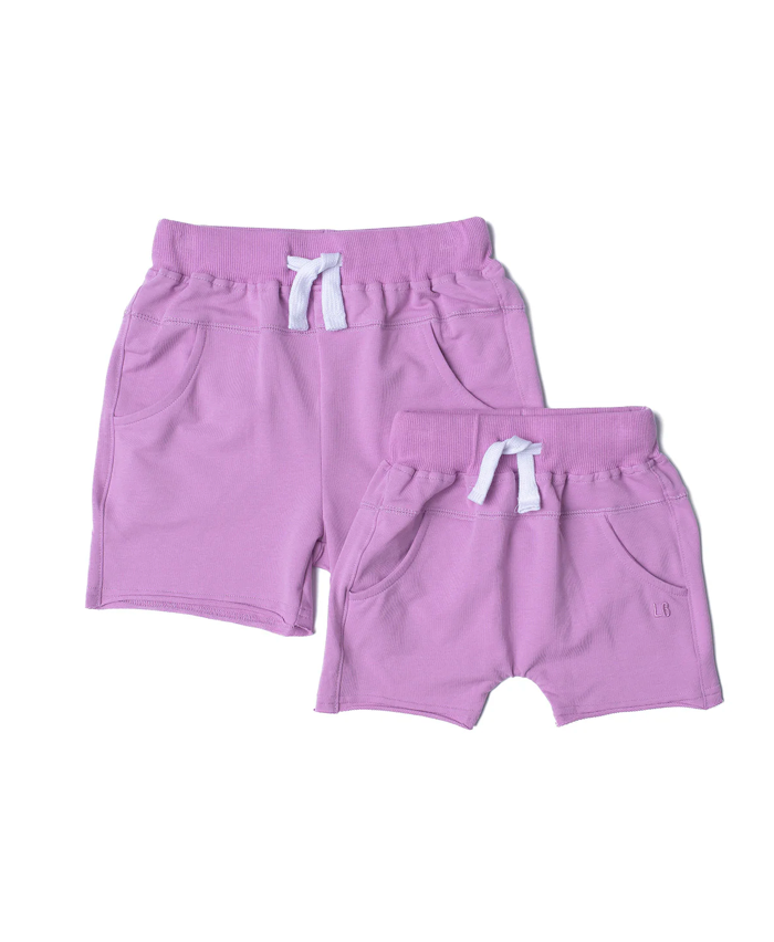 LITTLE BIPSY - Raw Edge Harem Short | Electric Purple