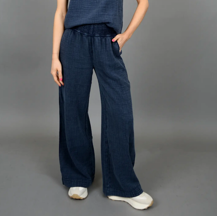 RD STYLE - Anokia Bubble Gauze Pants