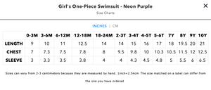 LITTLE BIPSY - Girls One-Piece Swimsuit | Neon Purple