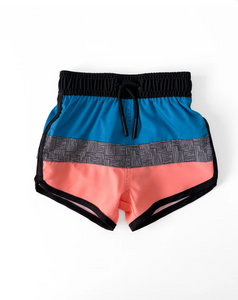 LITTLE BIPSY - Block Swim Short | Neon Pink