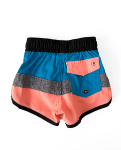 LITTLE BIPSY - Block Swim Short | Neon Pink