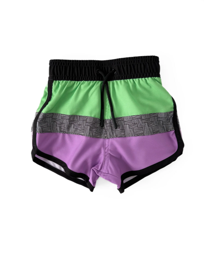 LITTLE BIPSY - Block Swim Short | Neon Green