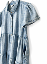 LITTLE BIPSY - Women's Short Sleeve Chambray Dress