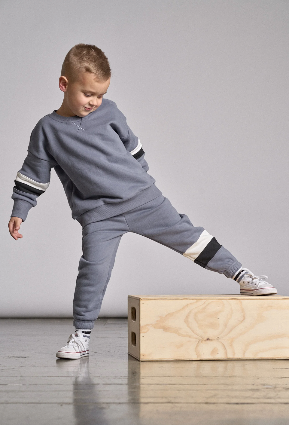 LITTLE BIPSY - Elevated Stripe Crewneck