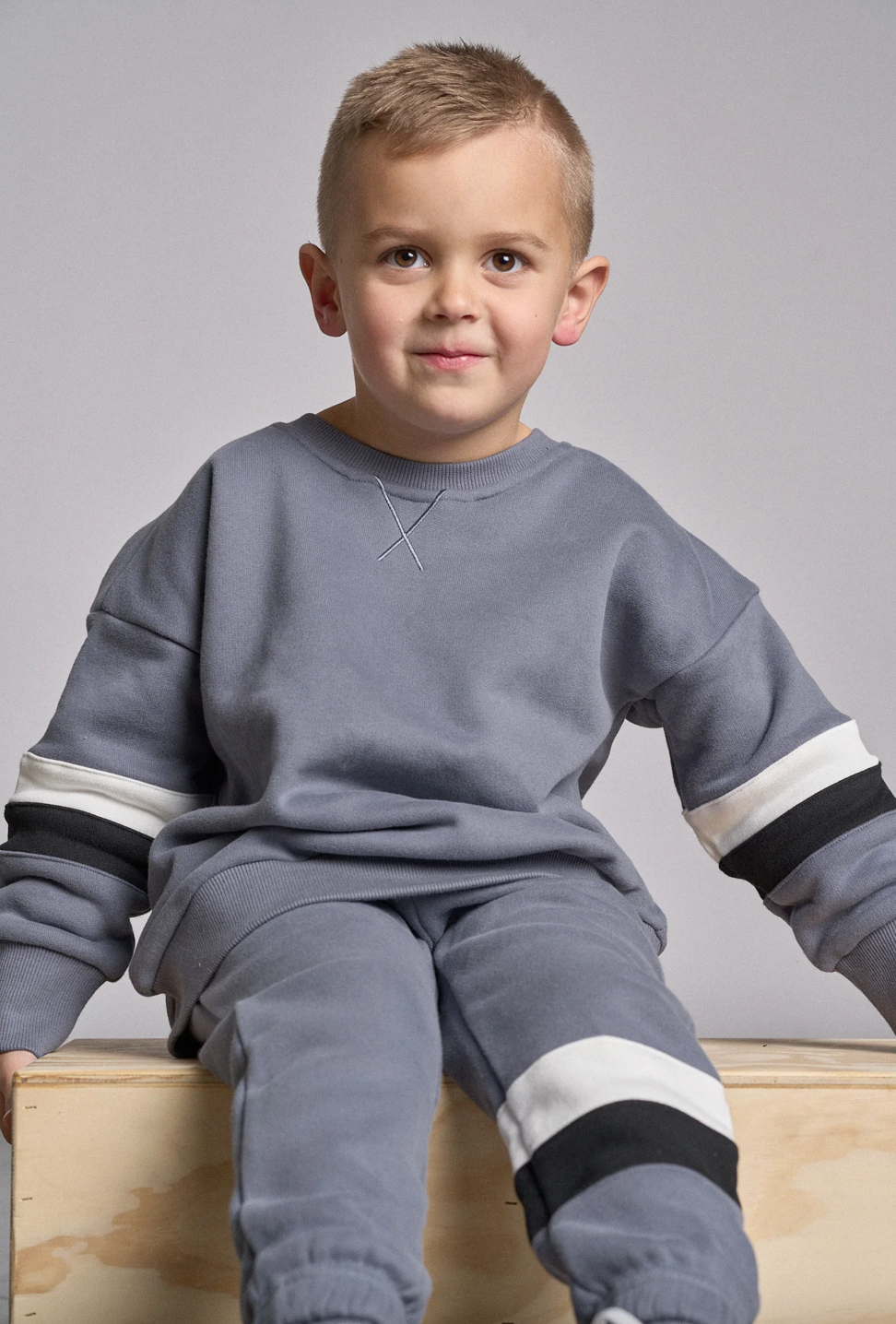 LITTLE BIPSY - Elevated Stripe Crewneck