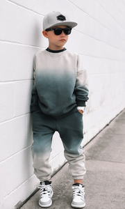 LITTLE BIPSY - Ombre Elevated Sweatpants | Nightfall