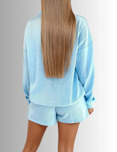 PRIV - Everyday Waffle Short Set | Powder Blue