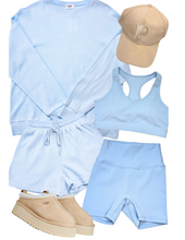 PRIV - Everyday Waffle Short Set | Powder Blue
