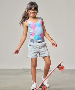 LITTLE BIPSY - Girls Neon Swimsuit
