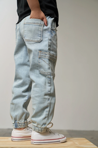 LITTLE BIPSY - Cargo Denim Jogger