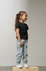 LITTLE BIPSY - Cargo Denim Jogger