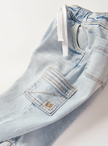 LITTLE BIPSY - Cargo Denim Jogger