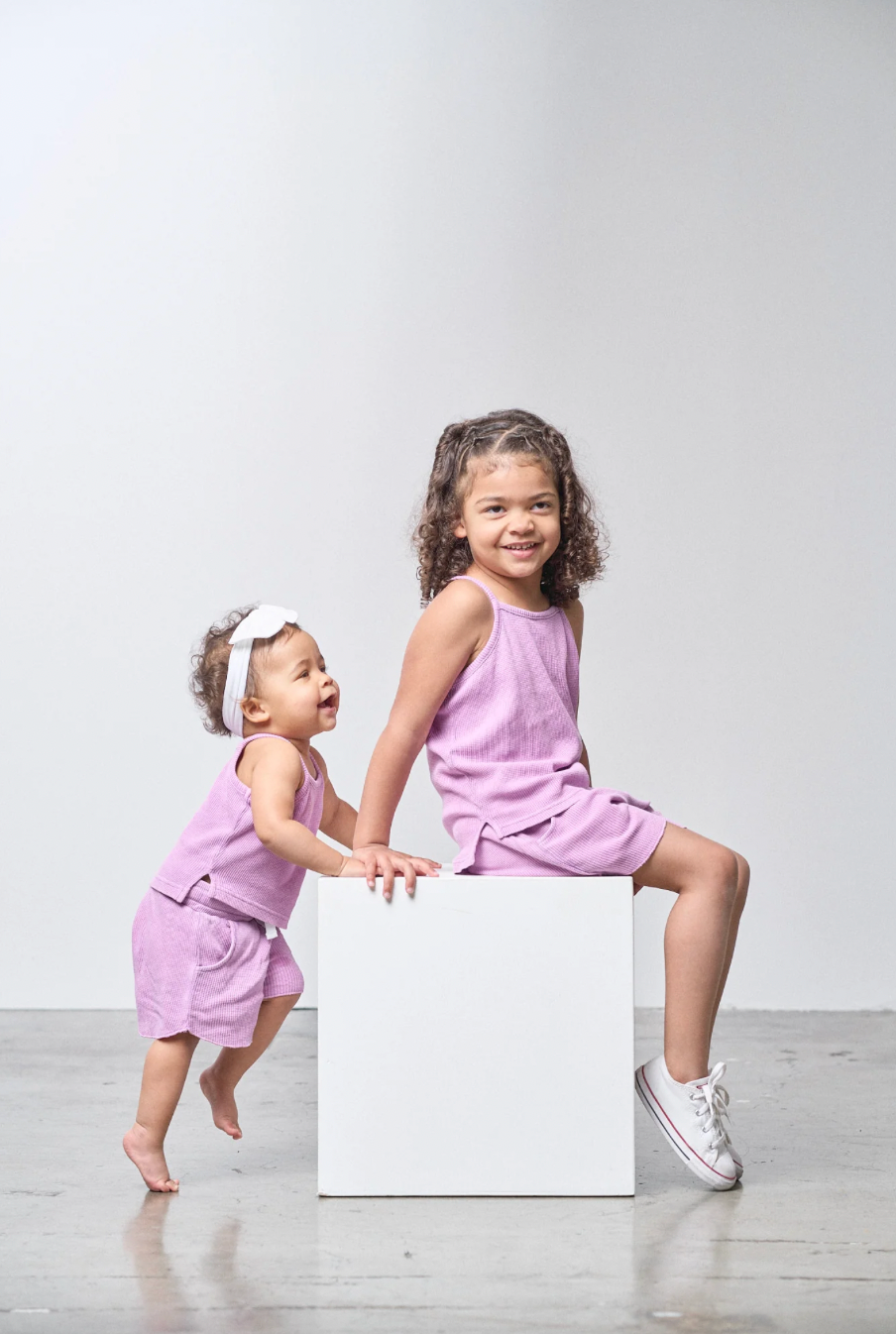 LITTLE BIPSY - Waffle Short | Purple